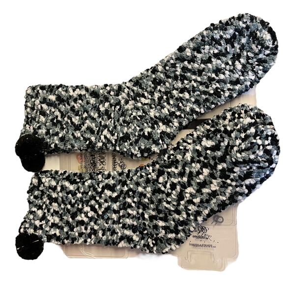 2 Pairs Black White Gray Soft Cupcake Socks One Size - Picture 7 of 10